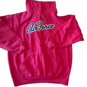 Oarsman Sweatshirt Hoodie Pullover Hot Pink Air Force Size L